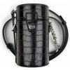 Kabelka Calvin Klein malá kabelka Drum Cylinder crossbody Croc černá