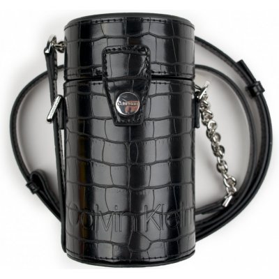 Calvin Klein malá kabelka Drum Cylinder crossbody Croc černá – Zboží Mobilmania