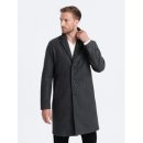 Ombre Clothing pánský lehký kabát tmavě šedý