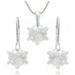 Swarovski Elements Edelweiss Snowflake krystal Stříbrná sada 34221.1 – Zboží Dáma