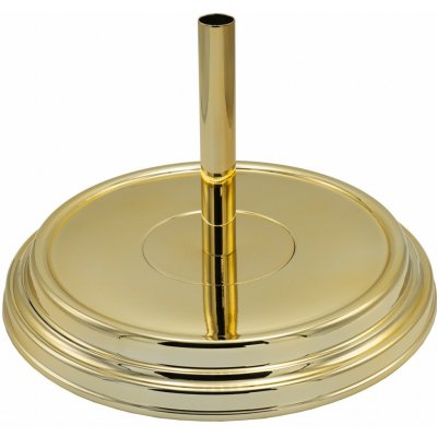 Stojan na vlajku interiérový ZLATÝ leštěný - 1-ramenný s žerdí - špice – Zboží Dáma