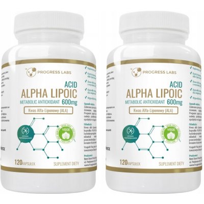 Progress Labs Kyselina Alfa Lipoová (ALA) 600 mg 120 kapslí – Hledejceny.cz