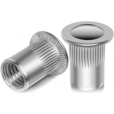 QZKJQDD 40 kusů nýtových matic M6, lisovací matice M6 s plochou hlavou a závitem, kulaté ploché – Zboží Mobilmania