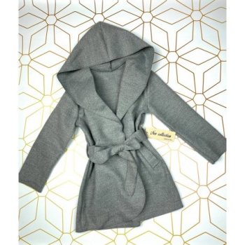 Dívčí flaušový kabátek s kapucí šedý od 239 Kč - Heureka.cz