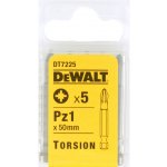 DeWALT Křížový šroubovací nástavec Torsion Pozidrive Pz1 50 mm 5 ks DT7225 – Zboží Dáma