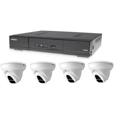 Kamerový set 1x AVTECH DVR DGD1005AV a 4x 2MPX Dome kamera AVTECH DGC1004XFT + 2x napájecí zdroj ZDARMA!