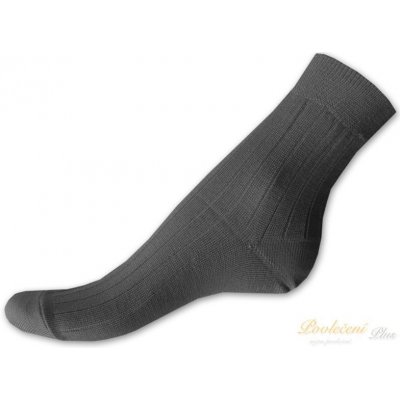 Nepon Bambusové ponožky s lycrou žebro tm. šedé – Zboží Mobilmania