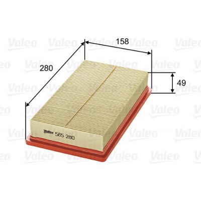 Vzduchový filtr VALEO 585280 – Hledejceny.cz