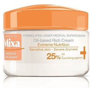 Mixa Extreme Nutrition Oil-Based Rich Cream bohatý výživný krém s pupalkovým olejem a hydratačními složkami 50 ml