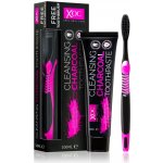 Xpel Oral Care Cleansing Charcoal Zubní pasta 100 ml + zubní kartáček dárková sada – Zboží Dáma