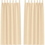 Zatemňovací závěsy s kroužky 2 ks Krémové 225 x 140 cm Polyester – Hledejceny.cz