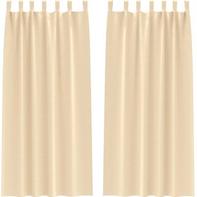 Zatemňovací závěsy s kroužky 2 ks Krémové 225 x 140 cm Polyester – Hledejceny.cz