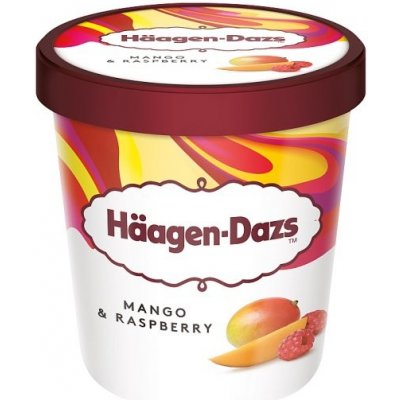 Häagen-Dazs Mango mražený krém smetanový s malinovou polevou 460 ml – Zboží Dáma