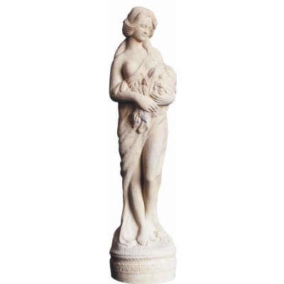 Elegantní zahradní socha dívky s kyticí 20kg – Zboží Mobilmania