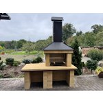 Zahradní krby Jiří Věříš Víceúčelový zahradní krb KOMBI Vpravo 70 cm Žlutá – Hledejceny.cz