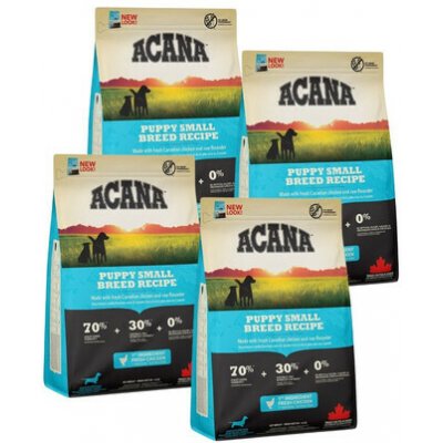 Acana Heritage Puppy Small Breed Chicken Plaice Liver 4 x 2 kg – Hledejceny.cz