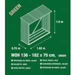 G21 Přístřešek na dřevo WOH 136 - 182 x 75 cm zelený – HobbyKompas.cz