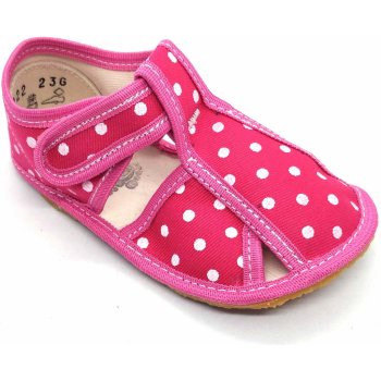 Baby Bare shoes bačkory Pink dot