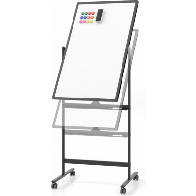 Costway Oboustranná mobilní tabule 60 x 90 cm – Zboží Mobilmania