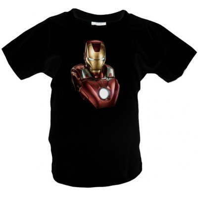 Tričko s potiskem Filmový Iron Man dětské Černá – Hledejceny.cz