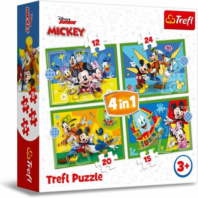 TREFL Mickeyho klubík: S přáteli 4v1 12,15,20,24 dílků – Zbozi.Blesk.cz