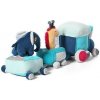 Hračka pro nejmenší BabyOno edukační vzdělávací hračka Safari train modrá