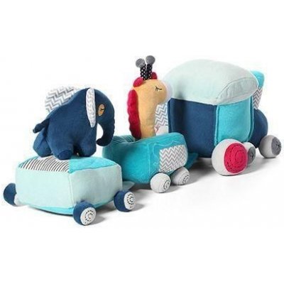 BabyOno edukační vzdělávací hračka Safari train modrá – Zboží Mobilmania
