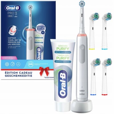 Oral-B Pro 3 3800 Gift Edition White – Zbozi.Blesk.cz