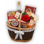 Svatební košík s červeným dekorováním – Zboží Dáma