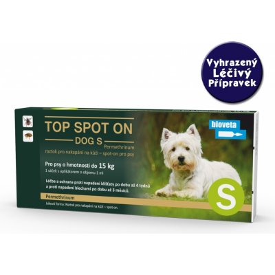 Bioveta Top Spot-on Dog S do 15 kg 1 x 1 ml – Zbozi.Blesk.cz