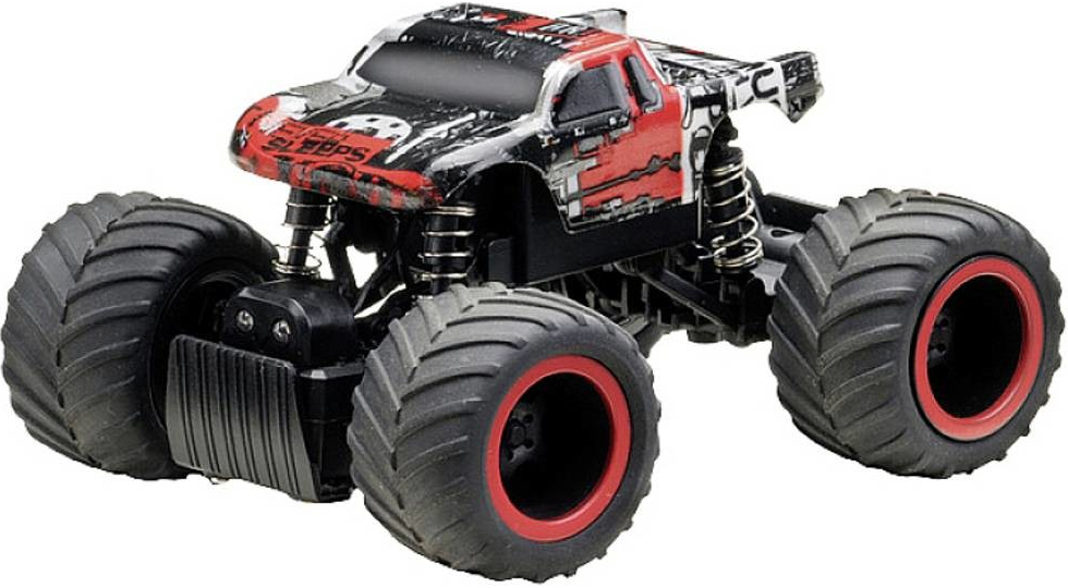 Absima Big Foot bílá RC model auta elektrický monster truck zadní 2WD 4x2 RtR 2,4 GHz vč. akumulátorů a kabelu k 1:32