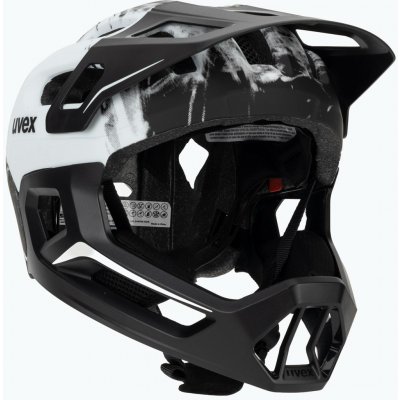 Uvex REACT JR FULLFACE BLACK WHITE MATT 2026 – Zboží Mobilmania