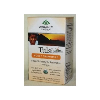 Organic India Čaj Tulsi Honey Chamomile porcovaný 18 ks 30.6 g