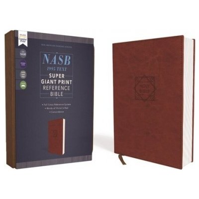 NASB, Super Giant Print Reference Bible, Leathersoft, Brown, Red Letter Edition, 1995 Text, Comfort Print – Hledejceny.cz