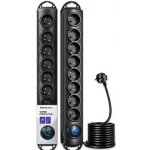 Qoltec 8 zásuvek 1.8m (50113) – Zboží Mobilmania