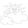 Kreslící šablona Pískohraní s.r.o. Šablona Sluníčko s mráčkem 210 x 297 mm