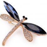 Prima-obchod Brož s broušenými kamínky vážka crystal modrá 106014 – Zboží Dáma