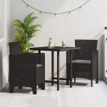 OMAXI 583024 Zahradní židle s polštáři 2 ks Hnědý poly ratan – Hledejceny.cz