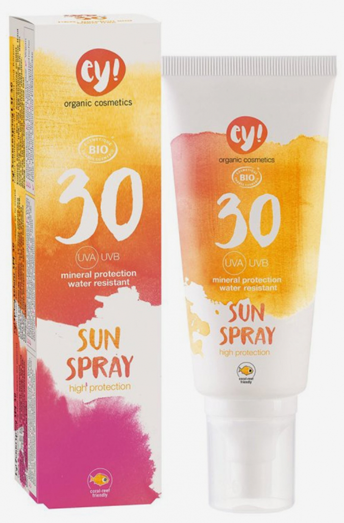 Eco Cosmetics Ey! opalovací krém ve spreji SPF30 BIO 100 ml