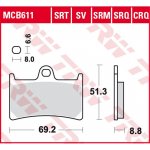 Přední brzdové destičky TRW / Lucas Yamaha YZF 1000 R1 1998 - 1999 směs SRT | Zboží Auto
