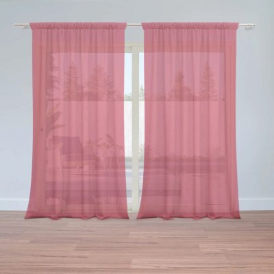 Sablio Záclony Červená cherry: 2ks 150x250cm – Hledejceny.cz