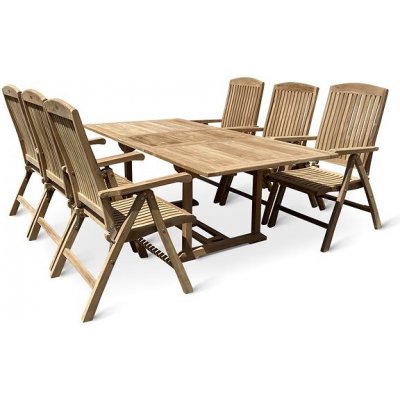 TEXIM Set zahradního nábytku teak BALI II. 1+6 – Zboží Mobilmania