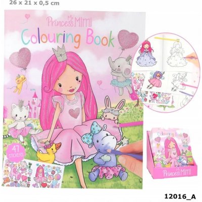Princess Mimi kniha omalovánek se samolepkami – Zboží Mobilmania