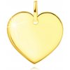 Přívěsky Šperky Eshop Přívěsek ze žlutého zlata ploché zrcadlové srdce S3GG252.88