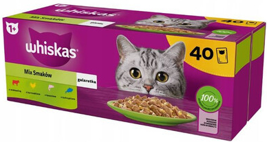 Whiskas s kuřecím hovězím masem tuňákem a lososem 40 x 85 g