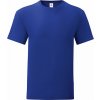 Pánské Tričko Fruit of the Loom Lehké rovné bavlněné tričko Iconic modrá kobaltová F130