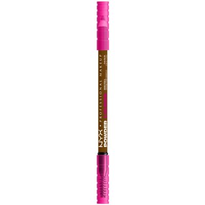NYX Professional Makeup Powder Louder Brow Pencil dlouhotrvající pudrová tužka na obočí 08 Deep Brown 1,15 g – Zboží Dáma