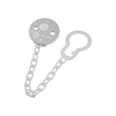 Akuku Klip na dudlík šedý – Zboží Dáma