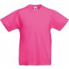 Dětské tričko Fruit Of The Loom tričko Valueweight T 100% bavlna růžová fuchsiová
