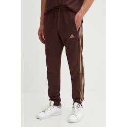 adidas Bavlněné tepláky Essentials hnědá s aplikací IW7681